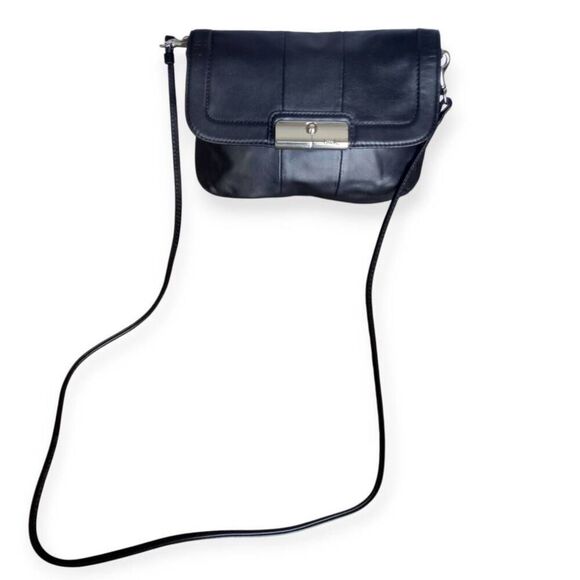 Coach Kristin Black Leather Small Crossbody Bag NWOT - Picture 3 of 12